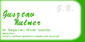 gusztav mulner business card